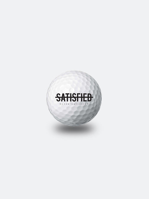Never Satisfied Logo Titleist ProV1 Gold Balls (Pack of 3)